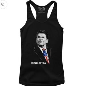 Ann Arbor T-Shirt Co Reagan “I Smell Hippies” Tank Top Men’s 2XL Graphic Tee